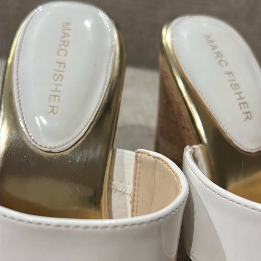 Marc Fisher White Mules - Picture 3 of 6